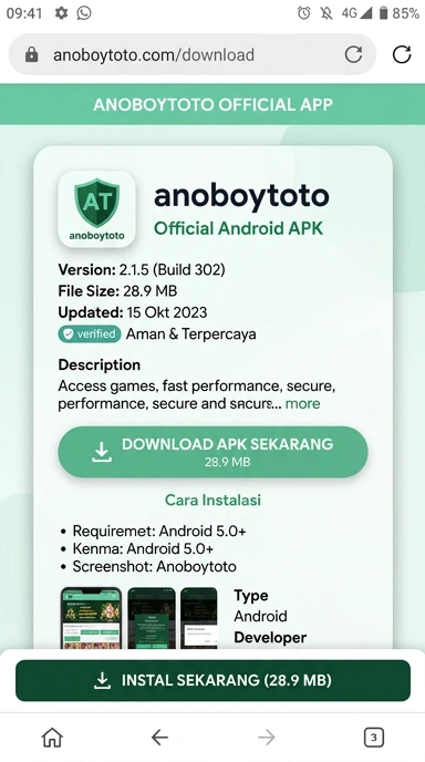 Unduh dan Instal APK anoboytoto untuk Android Indonesia
