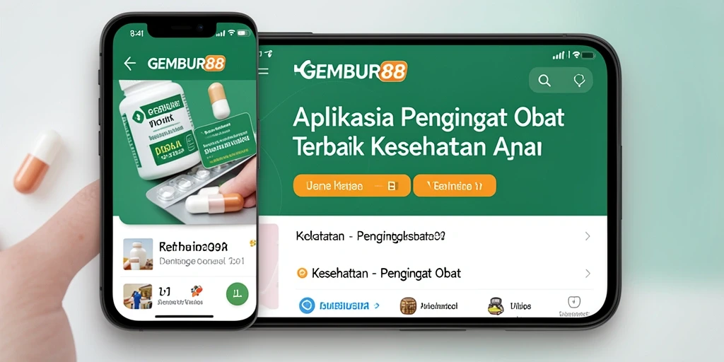 Antarmuka <strong>GEMBUR88</strong> yang sederhana dan efektif untuk pengingat obat.