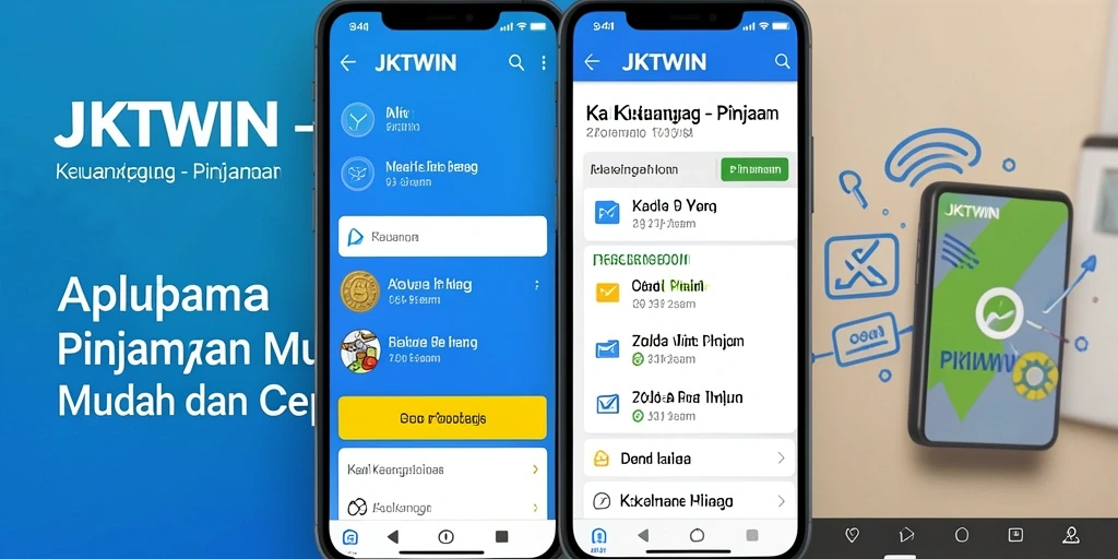 Antarmuka aplikasi JKTWIN yang user-friendly untuk pinjaman cepat.