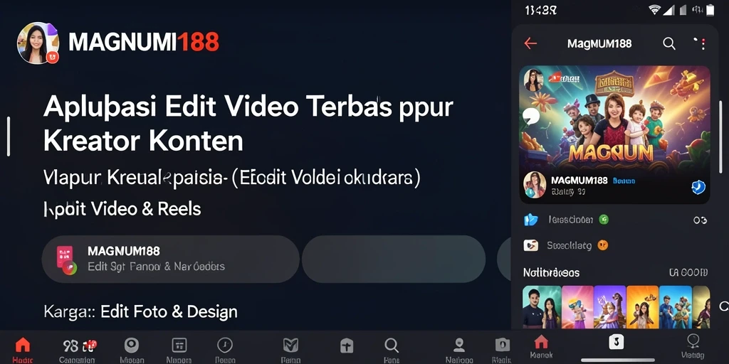 Tampilan antarmuka MAGNUM188 yang user-friendly untuk Edit Video Reels.