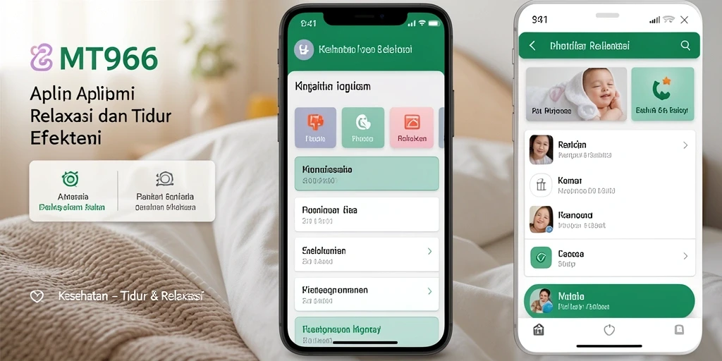 Tampilan antarmuka aplikasi MT966 yang menenangkan.