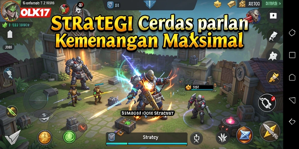 Tampilan antarmuka OLX17 yang menarik dan strategi dalam permainan.