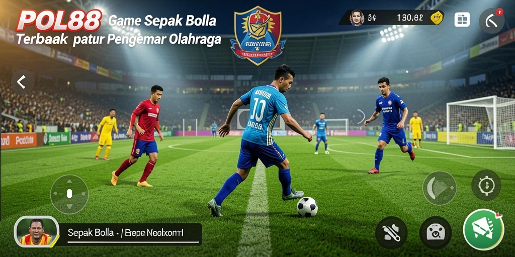 Tampilan antarmuka <strong>POL88</strong> yang menarik dengan elemen sepak bola.
