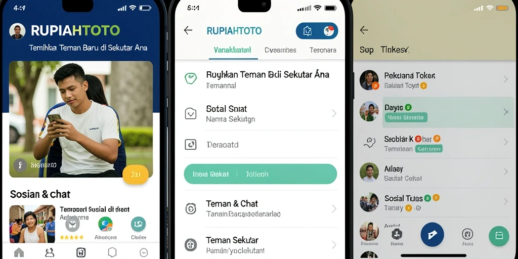 Antarmuka pengguna RUPIAHTOTO memperlihatkan fitur pencarian teman yang mudah digunakan.