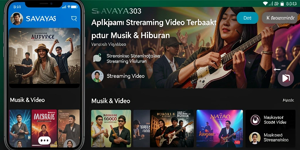 Screenshot antarmuka SAVAYA303 yang menampilkan beragam konten Streaming Video.
